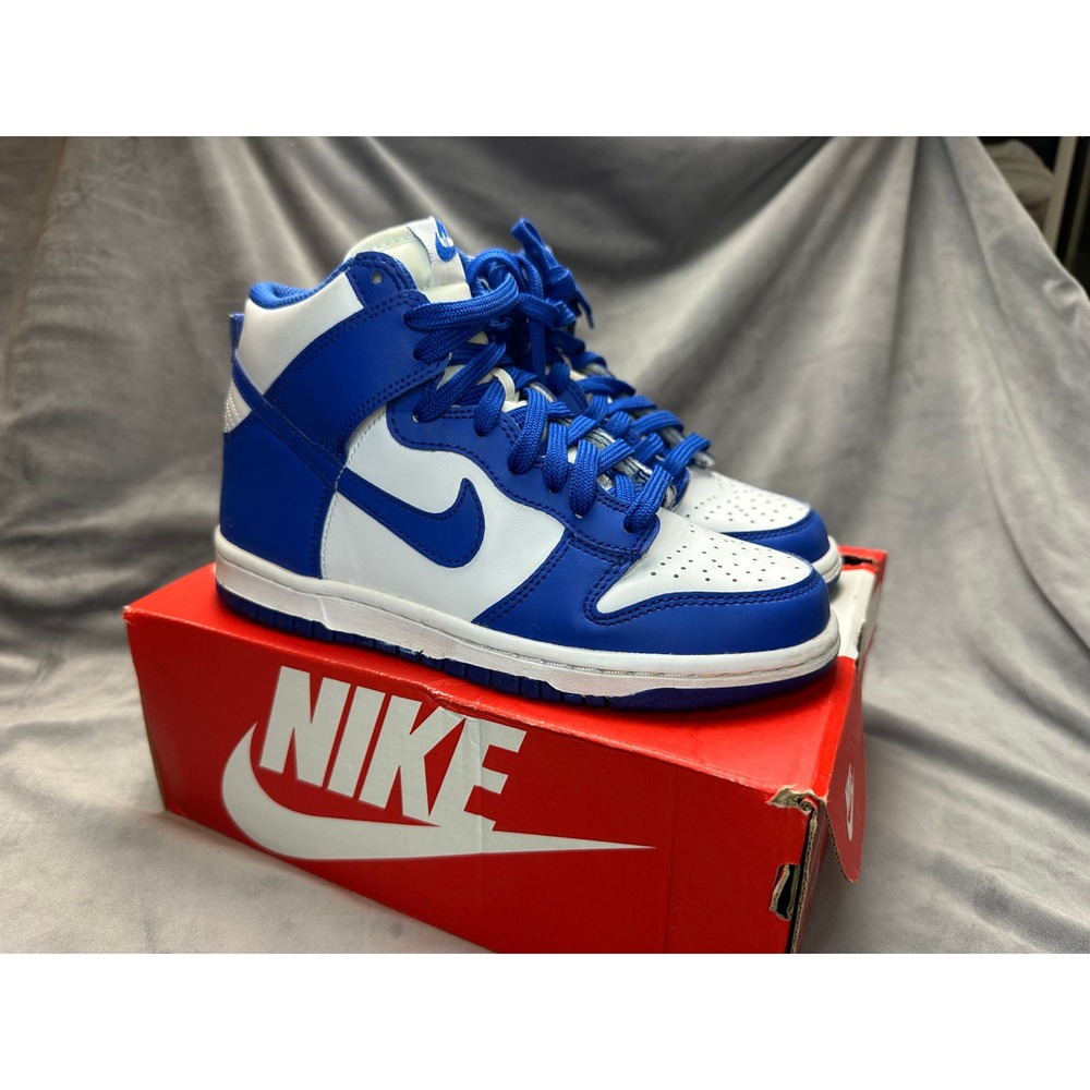 Nike Dunk High Kentucky Blue BG 4Y White Game Royal Kids Sneakers 2021